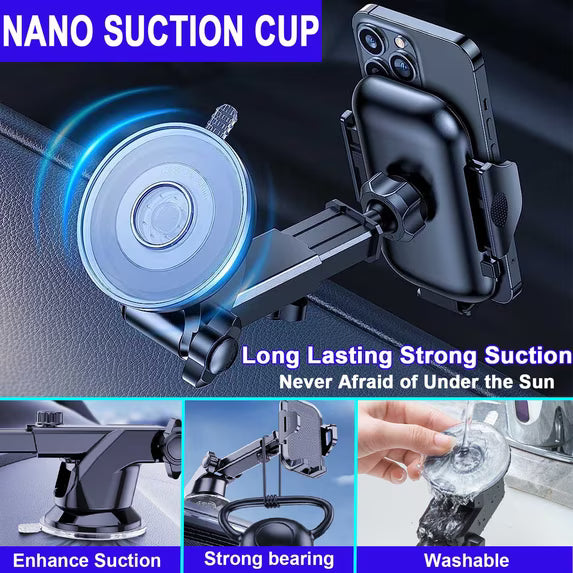Car Phone Mount, Phone Mount for Car with Car Air Vent Clip, Long Arm Universal Cell Phone Holder,Phone Car Mounts for All Smartphone