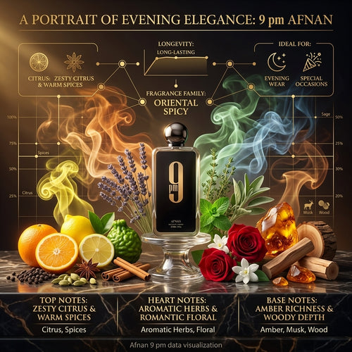 Afnan 9PM Eau de Parfum 3.4 oz / 100 ml Unisex EDP Spray – Brand New