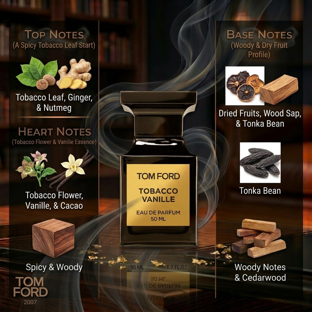 Tom Ford Tobacco Vanille Eau de Parfum Unisex – 1.7 oz (50 mL) Spray