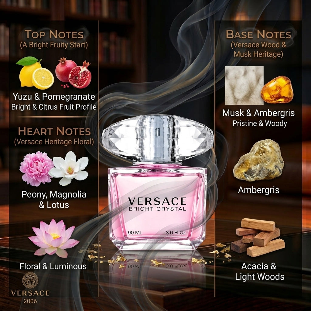 Versace Bright Crystal Eau de Toilette for Women – 6.7 oz (100 mL) – Brand New Sealed