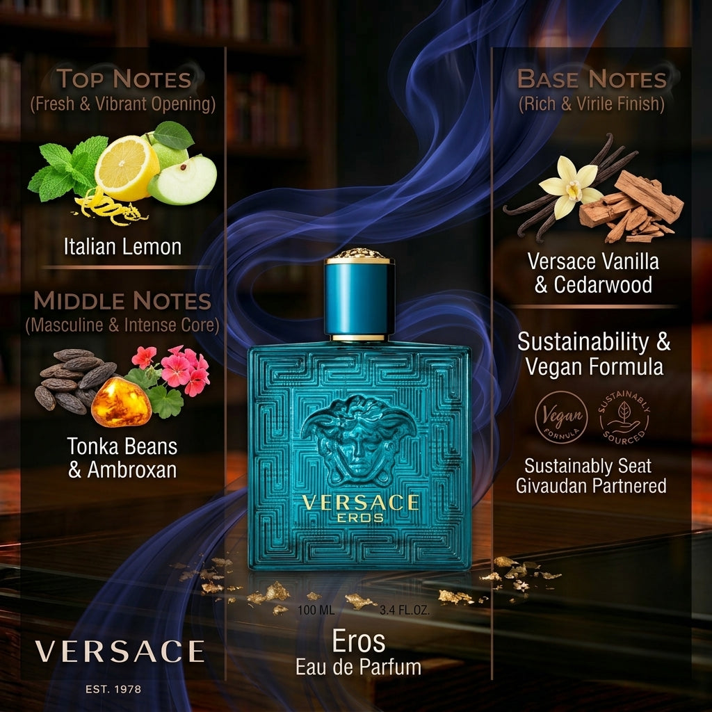 Versace Eros Parfum for Men – 3.4 oz (100 mL) Spray