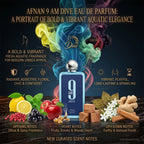 Afnan 9 AM Dive Eau de Parfum 3.4 oz / 100 ml – Unisex Fragrance