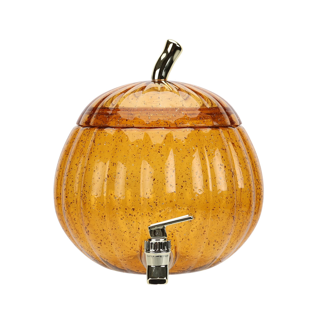 Halloween Orange Acrylic Pumpkin Beverage Dispenser, 1.5 gal