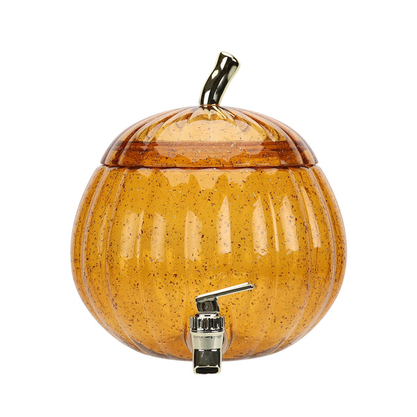 Halloween Orange Acrylic Pumpkin Beverage Dispenser, 1.5 gal