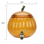 Halloween Orange Acrylic Pumpkin Beverage Dispenser, 1.5 gal