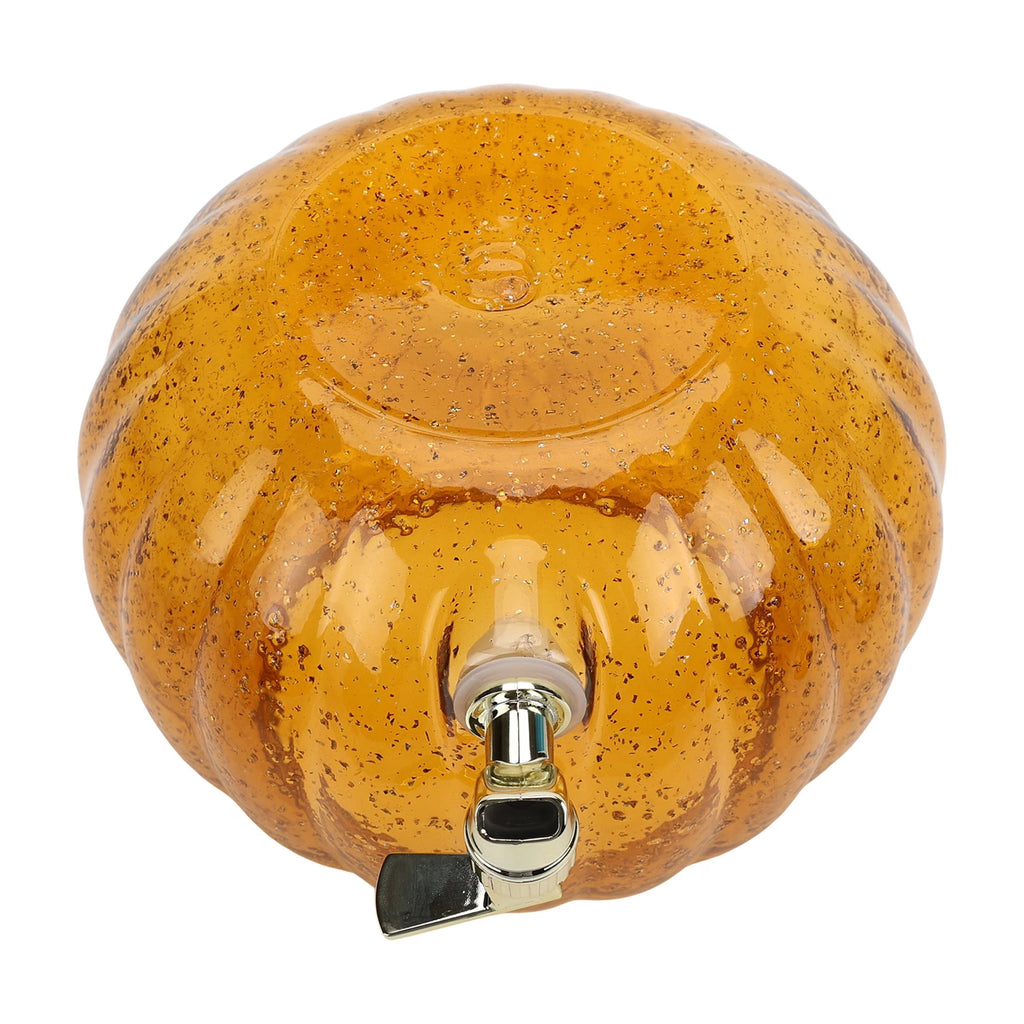 Halloween Orange Acrylic Pumpkin Beverage Dispenser, 1.5 gal