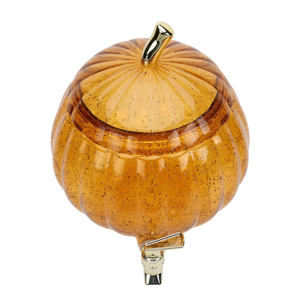 Halloween Orange Acrylic Pumpkin Beverage Dispenser, 1.5 gal