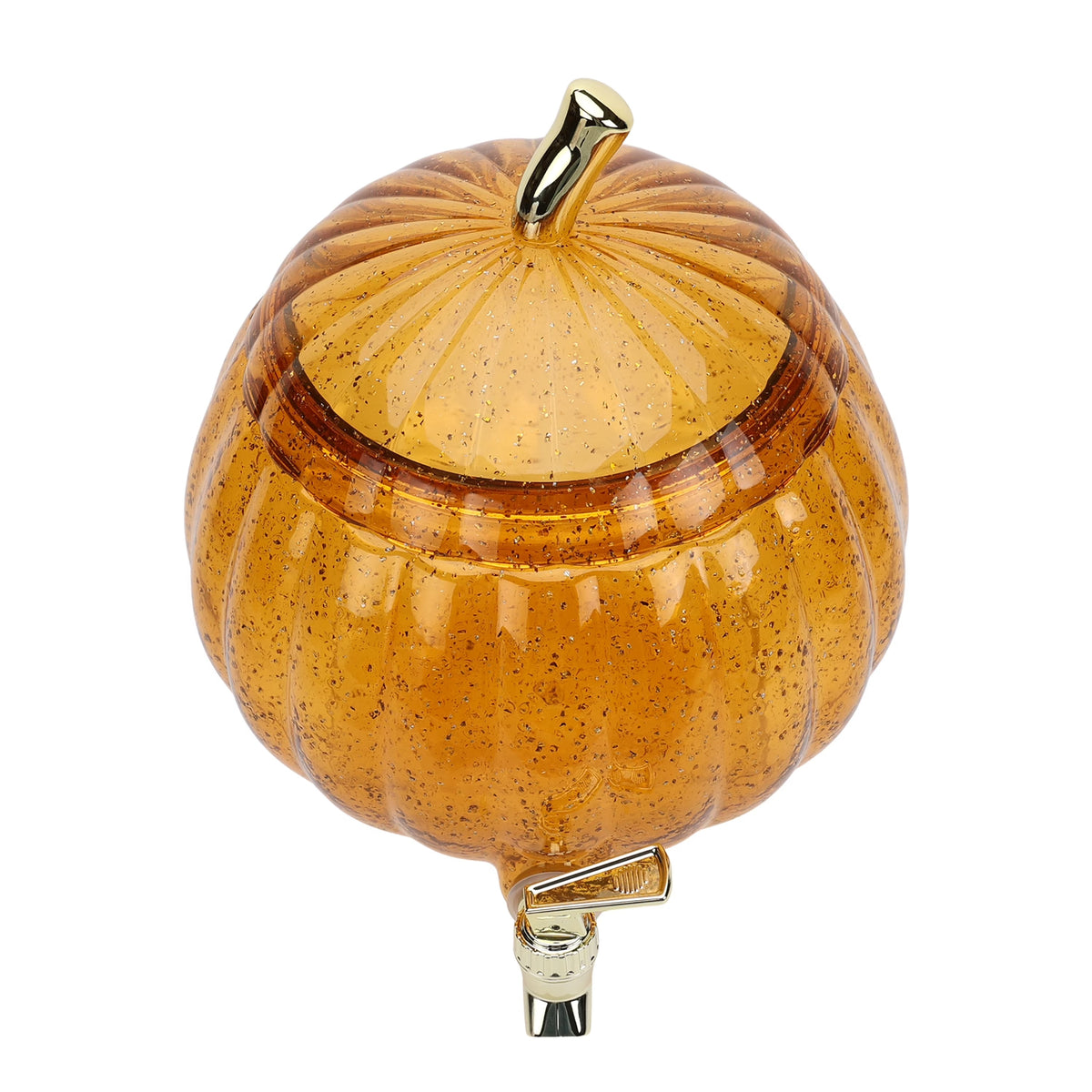 Halloween Orange Acrylic Pumpkin Beverage Dispenser, 1.5 gal