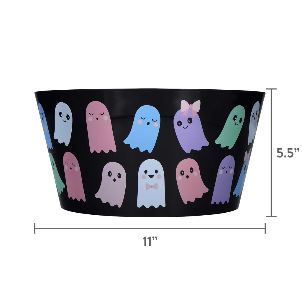 Plastic Ghosts Serving Bowl, Multicolor, 11.1", Halloween