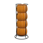 Halloween Pumpkin Stack Ceramic Mugs, 4-Pack