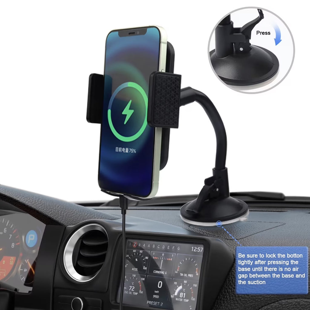 Dashboard & Windshield Cell Phone Mount, Black