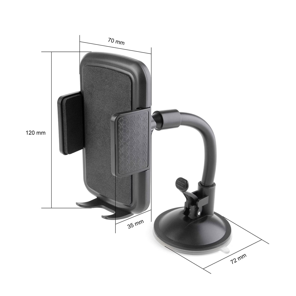 Dashboard & Windshield Cell Phone Mount, Black