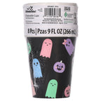 Cute Ghosts Disposable Paper Cups, Multicolor, 9 oz, 8 Count, Halloween