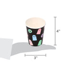 Cute Ghosts Disposable Paper Cups, Multicolor, 9 oz, 8 Count, Halloween