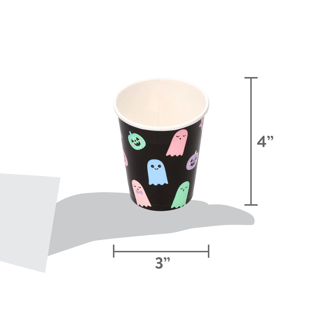 Cute Ghosts Disposable Paper Cups, Multicolor, 9 oz, 8 Count, Halloween