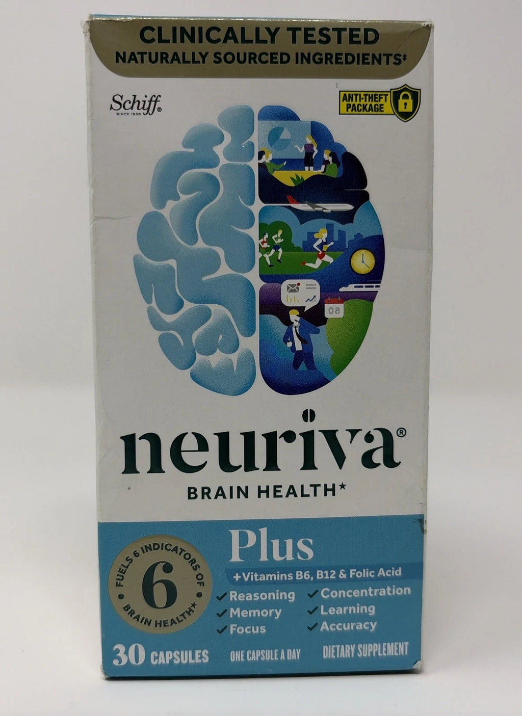 Schiff Neuriva Plus Fast-Acting Brain Performance Capsules 30 Count – Brain Health Supplement – Exp 09/26