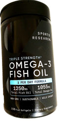 Sports Research Triple Strength Omega-3 Fish Oil 150 Softgels – Omega 3 Supplement – New