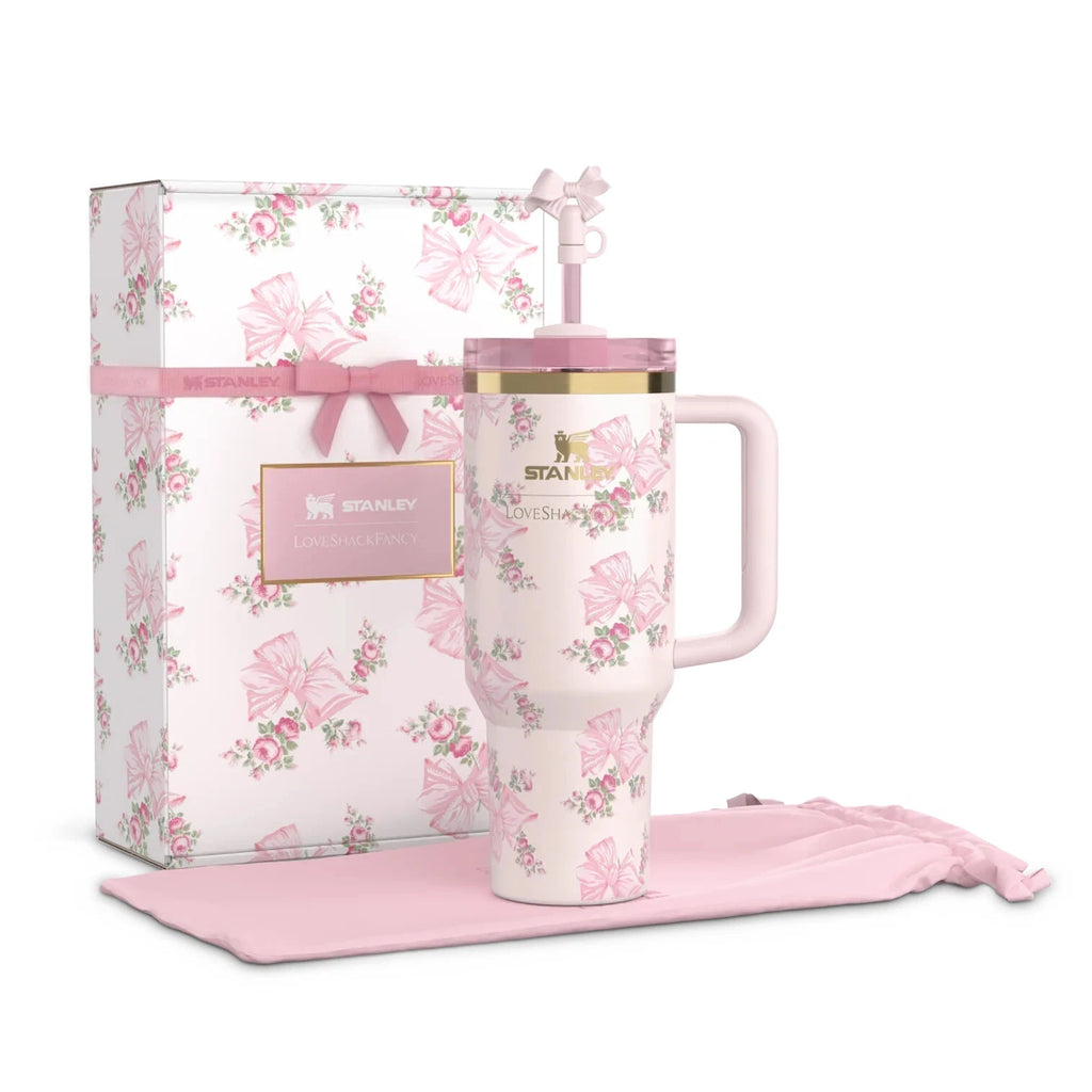 Stanley x LoveShackFancy Holiday Quencher 40 oz – Rosa Beaux Pink – Confirmed Order