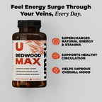 UMZU Redwood Nitric Oxide Booster – Blood Flow & Circulation Support – 180 Capsules