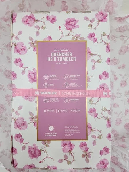 Stanley x LoveShackFancy Quencher Tumbler 40 oz – Ribbon Rosa