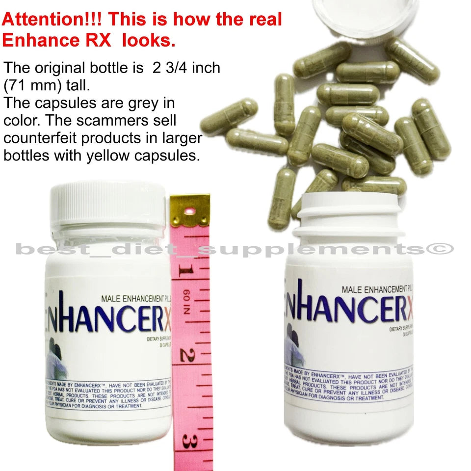 ENHANCERX Enhance RX Male Enhancement Pills Supplement 30 Capsules – Men's Wellness Support – New