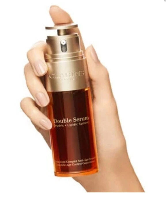 Clarins Double Serum (Hydric + Lipidic System) Age Control Concentrate – 1.7 oz (50 ml)