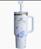 Stanley x LoveShackFancy 40 oz Everblooming Rosettes Blue Quencher H2.0 FlowState Tumbler