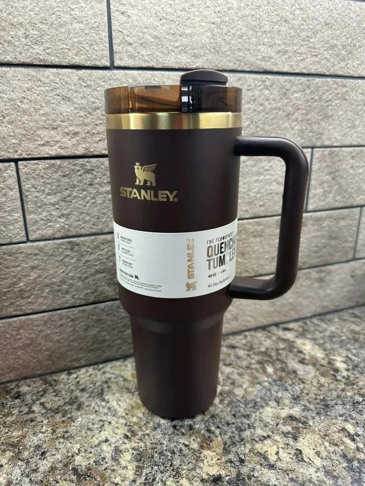 Stanley Chocolate Gold Quencher H2.0 FlowState Tumbler 40 oz – Limited Edition – Factory Sealed – New